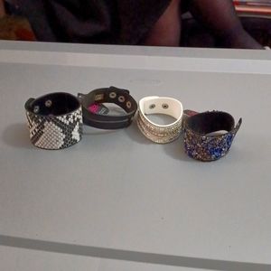 Lot of 4 Bracelets, snap, paparazzi